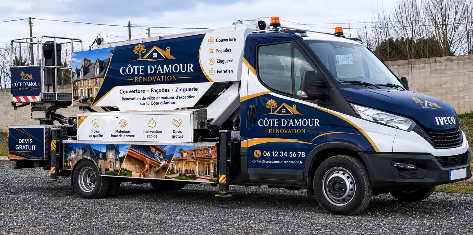 Camion nacelle pour travaux en hauteur